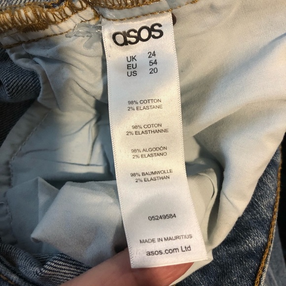 ASOS Curve Women’s Sz US 20 Tapered Stretch Jeans Medium Wash NWT High Rise - Picture 9 of 9